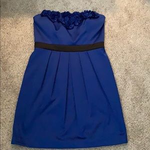 Max and Cleo Strapless Satin Dress.